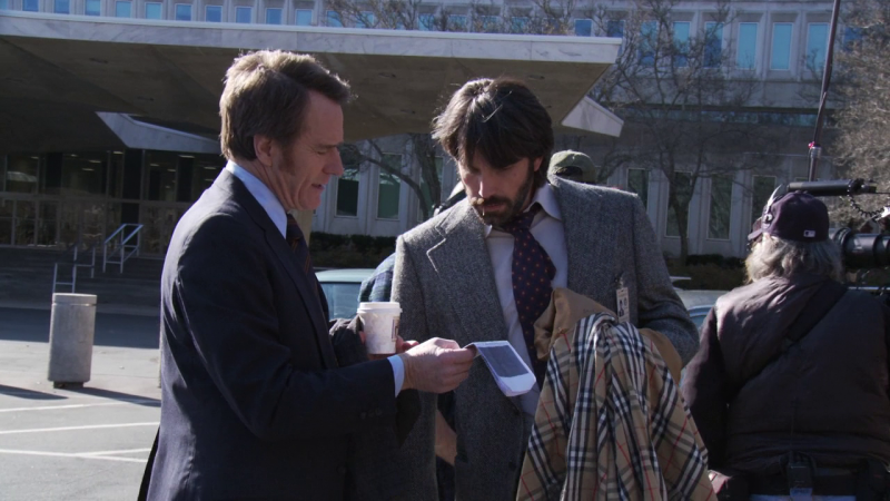 Ben Affleck and Bryan Cranston at CIA headquarters in Langley