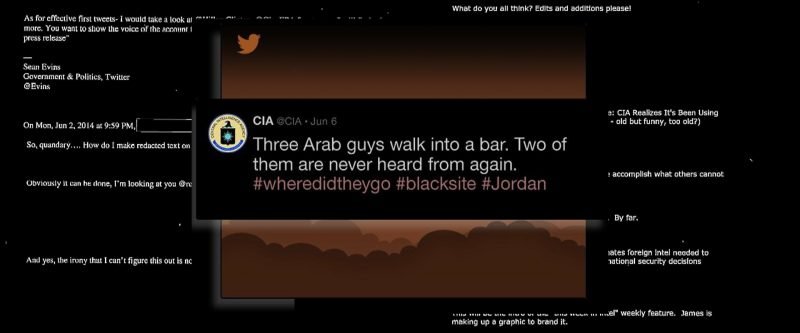 CIA emails on their twitter account